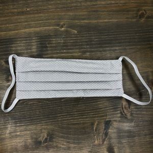 Grey polka dot face mask